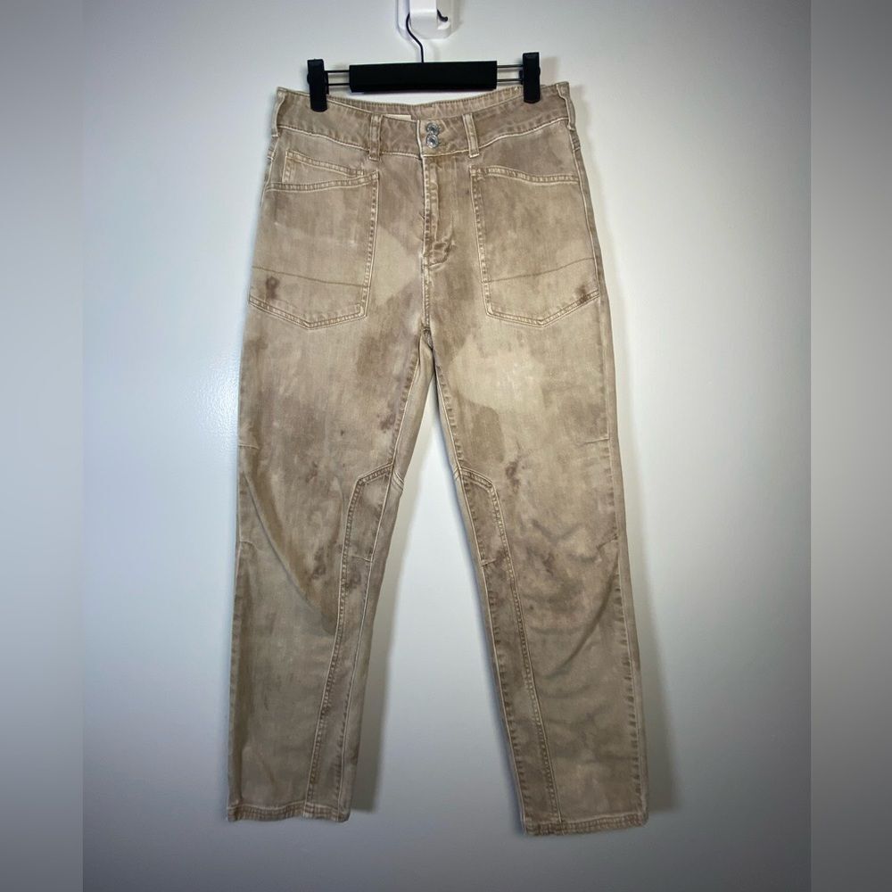 Pilcro Women's Beige Straight Leg Jeans